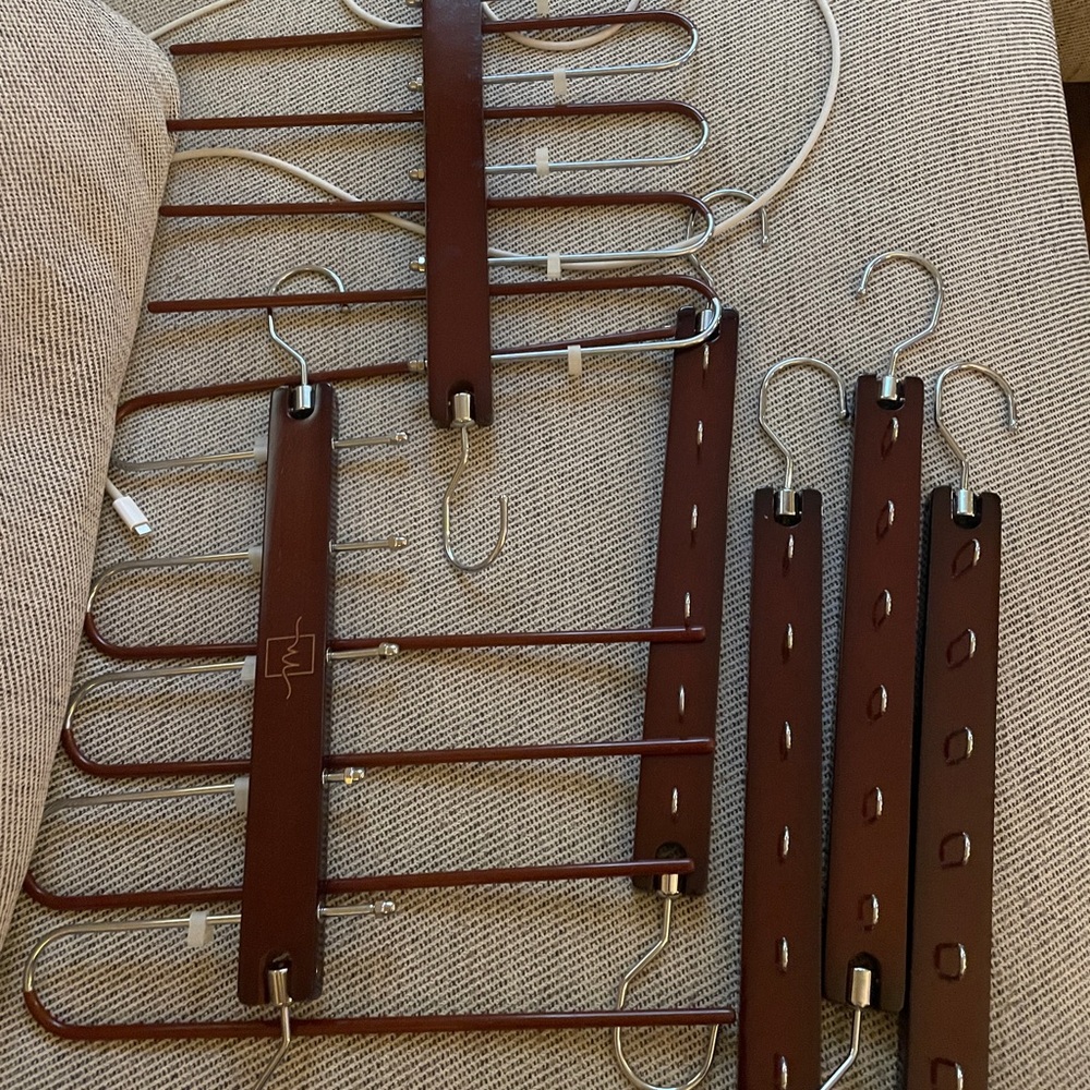 Brown Multi-Tier Pants Hangers